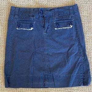 Basic Goods blue cotton skirt. Pockets front/back